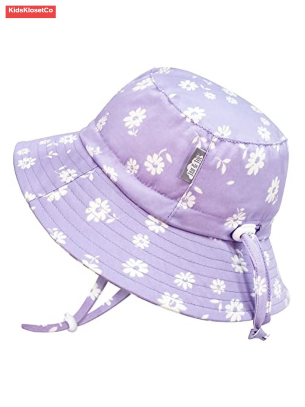 Girls Floral Bucket Sun Hat UPF 50+ Cotton Adjustable Toddler